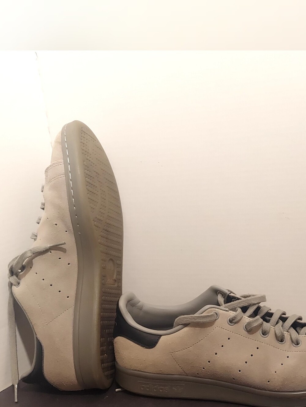 Adidas Originals Stan Smith OG Size 12 Suede Sneakers Grey Black Skater Skating